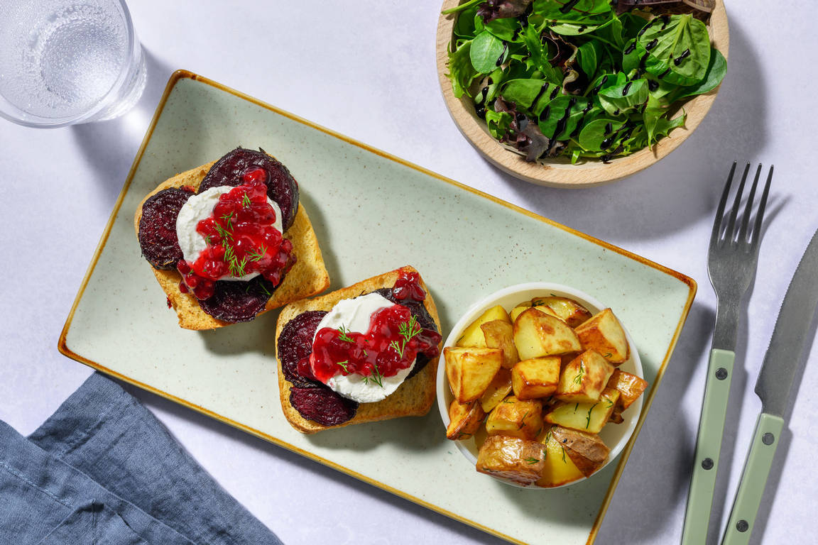 Danish Inspired Beetroot & Goat's Cheese Smørrebrød