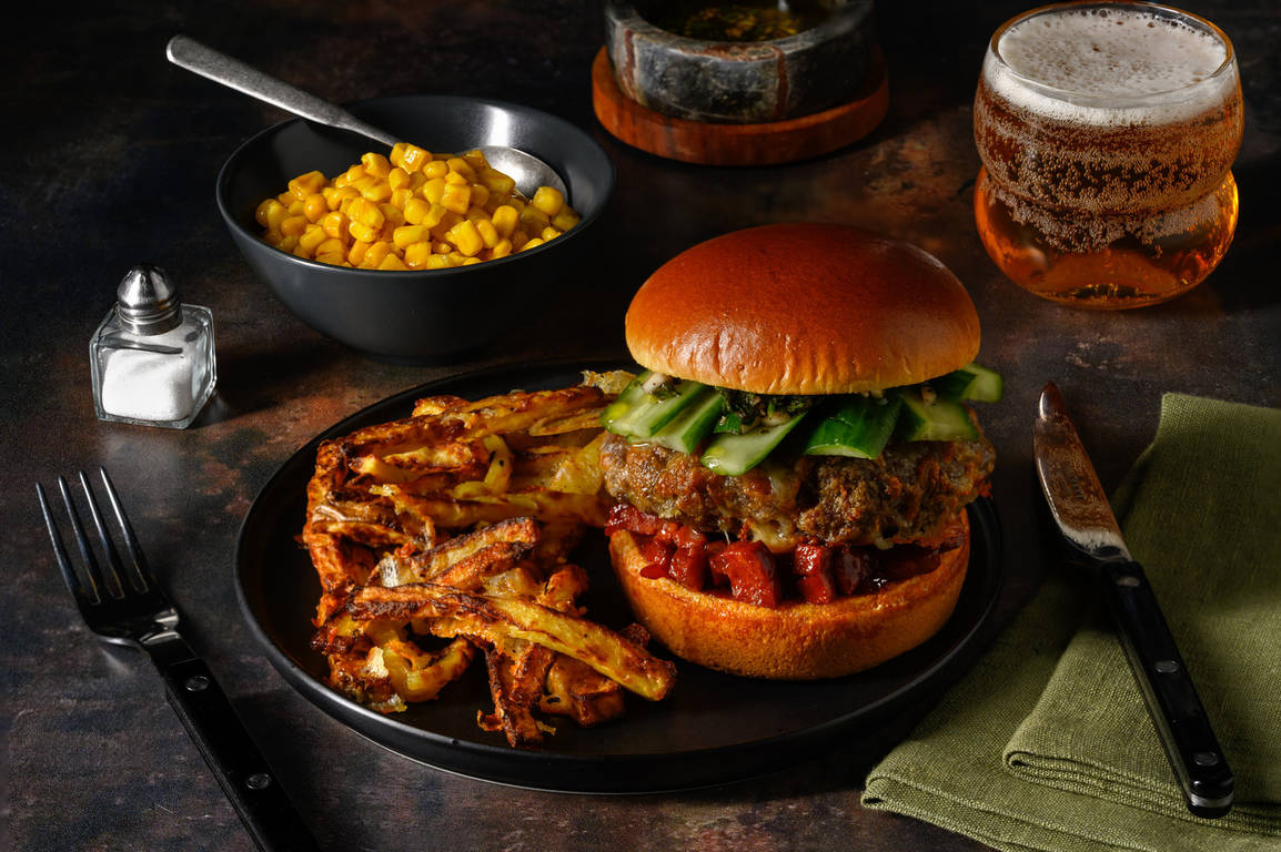 Chorizo Chutney Gourmet Beef Burger