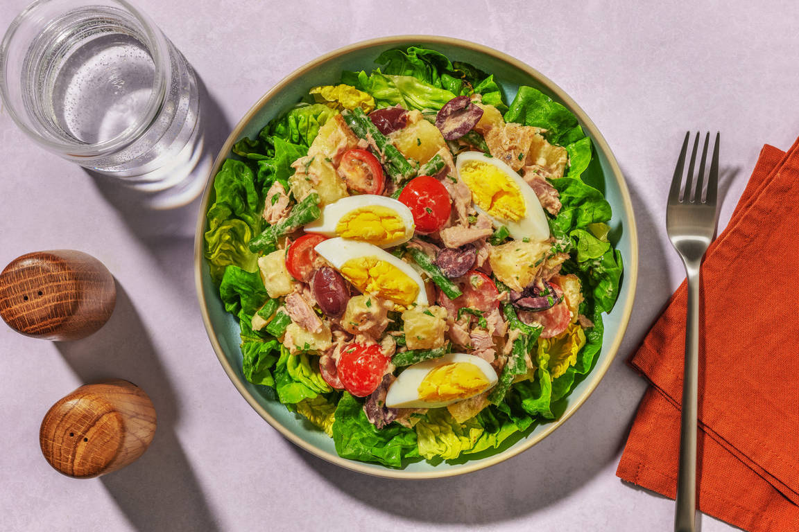 La presque Niçoise : thon, tomates & olives