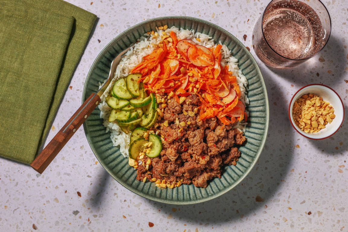 Beef & Pork Mince and Rainbow Veg Bowl