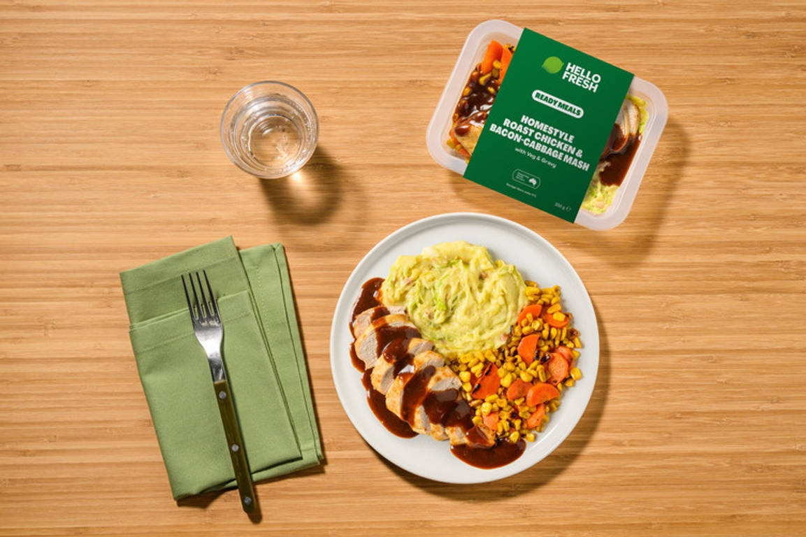 Homestyle Roast Chicken & Bacon-Cabbage Mash 