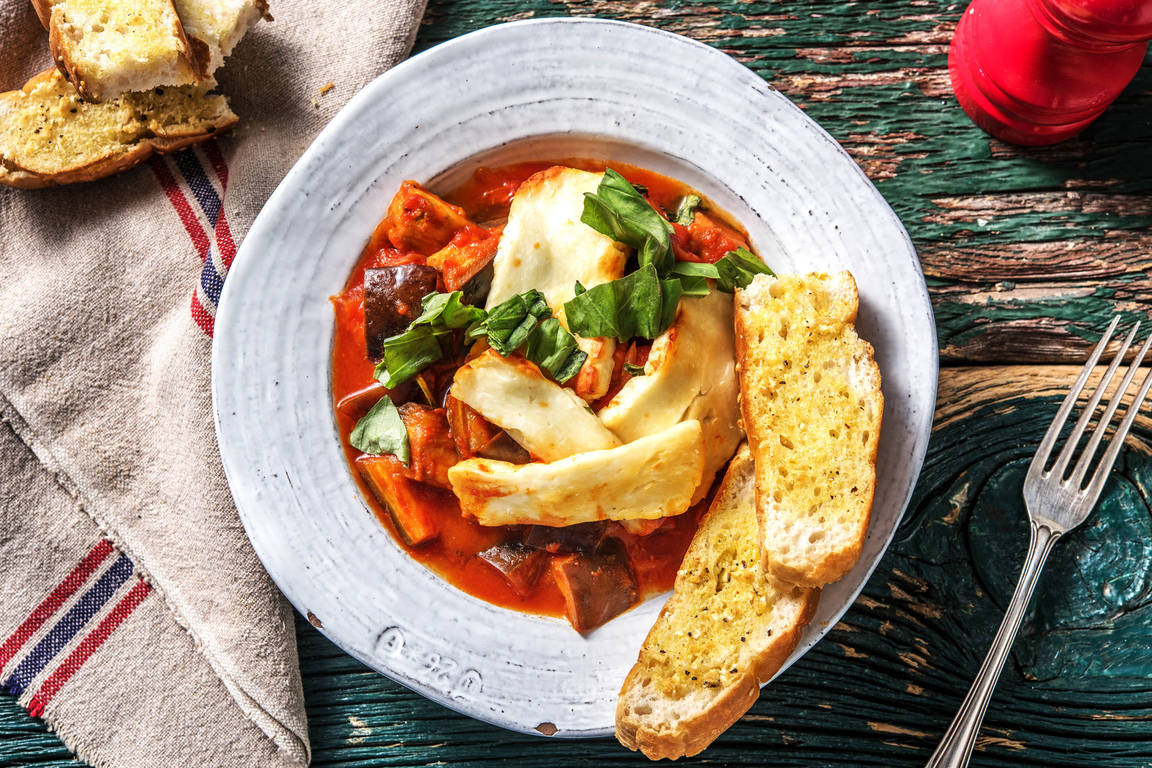 Auberginen-Halloumiauflauf