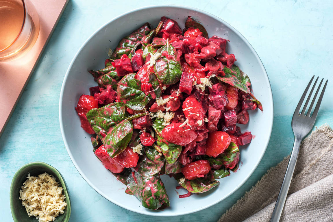 Gnocchi mit Roter Bete und Bacon