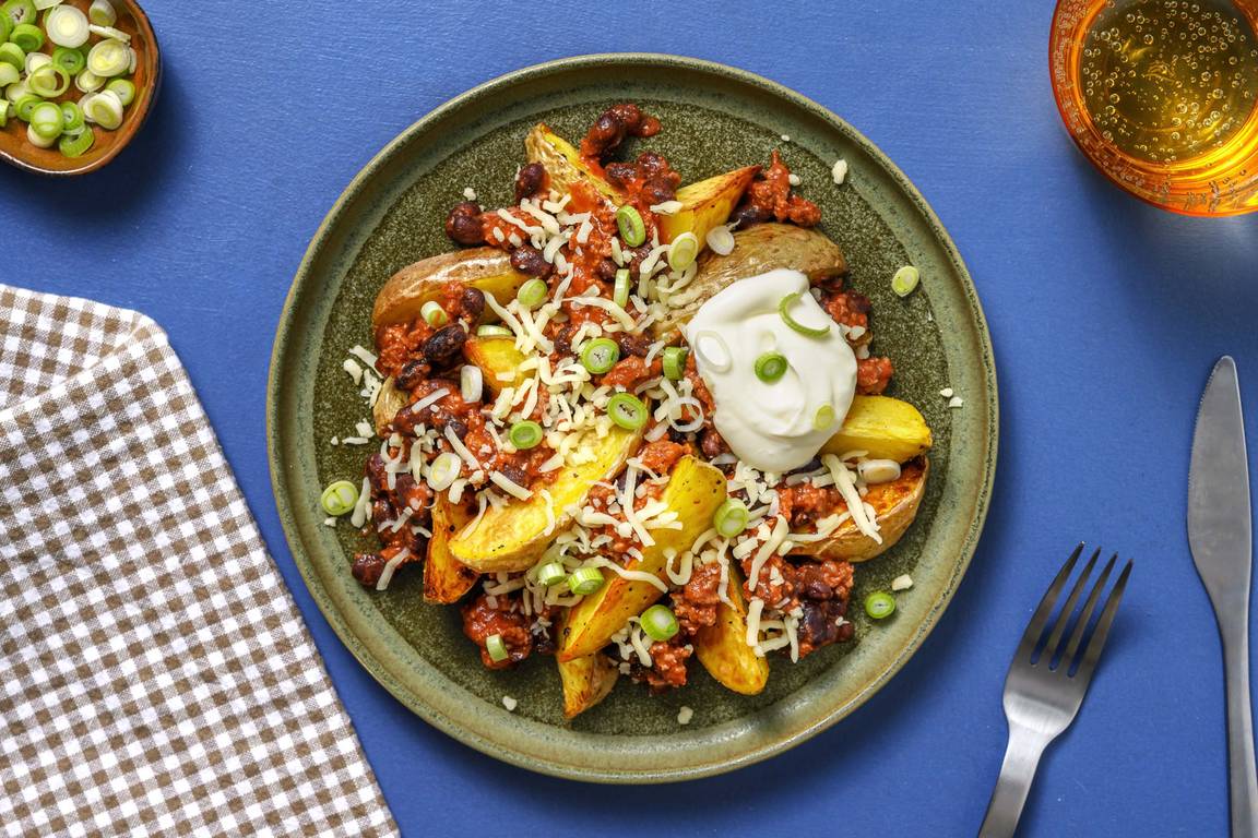 Mexican Style Beef Loaded Wedges