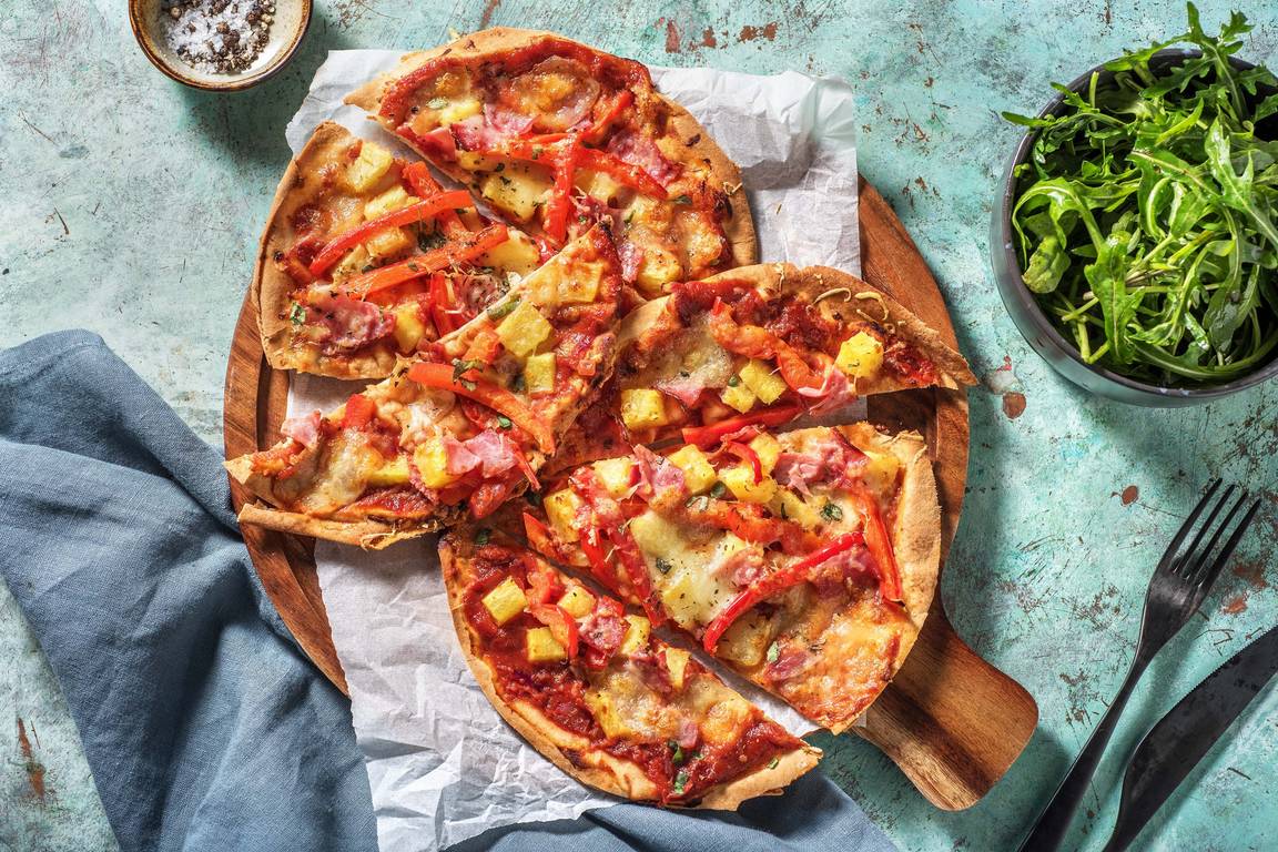 Platbroodpizza Hawaï