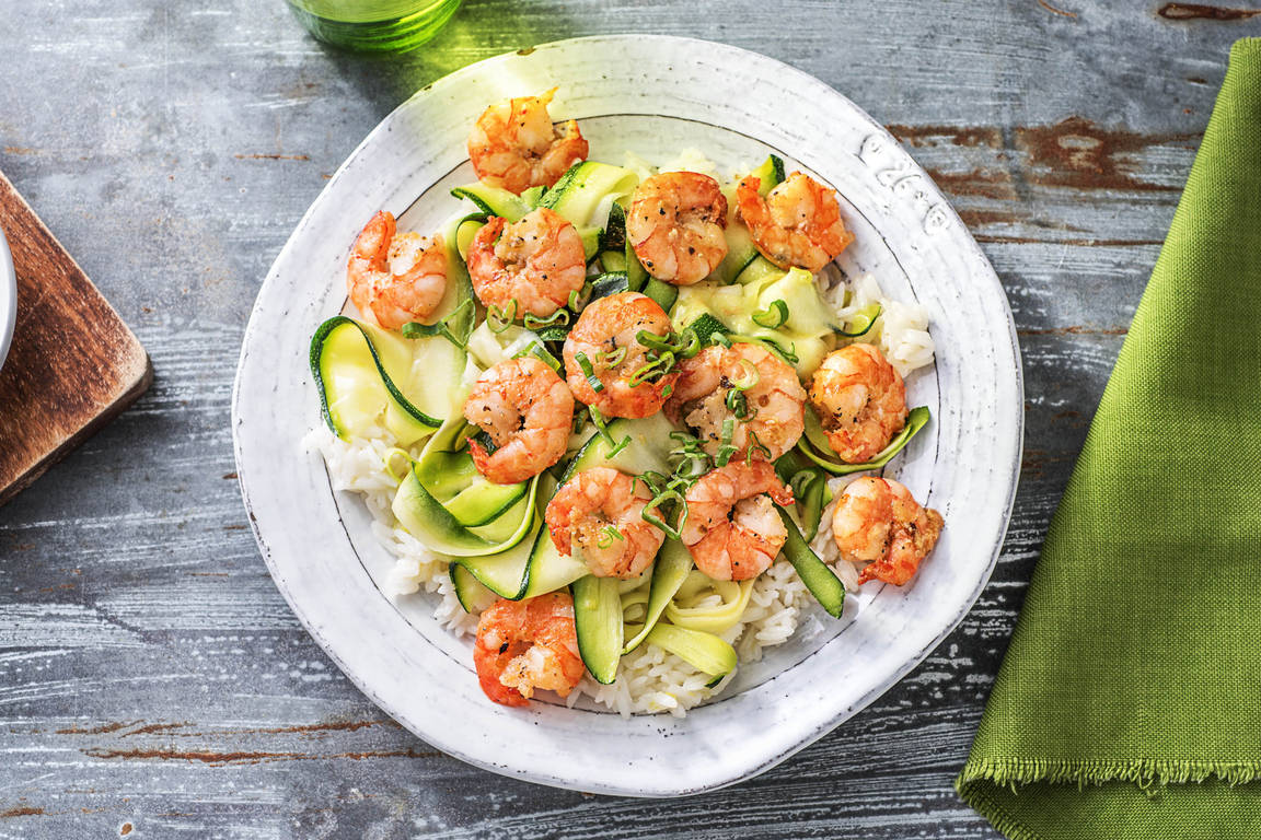 Shrimp and Zucchini Ribbons