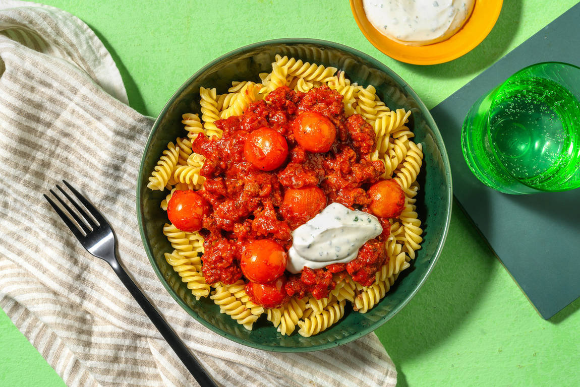 Türkische Rindshackfleisch-Pasta