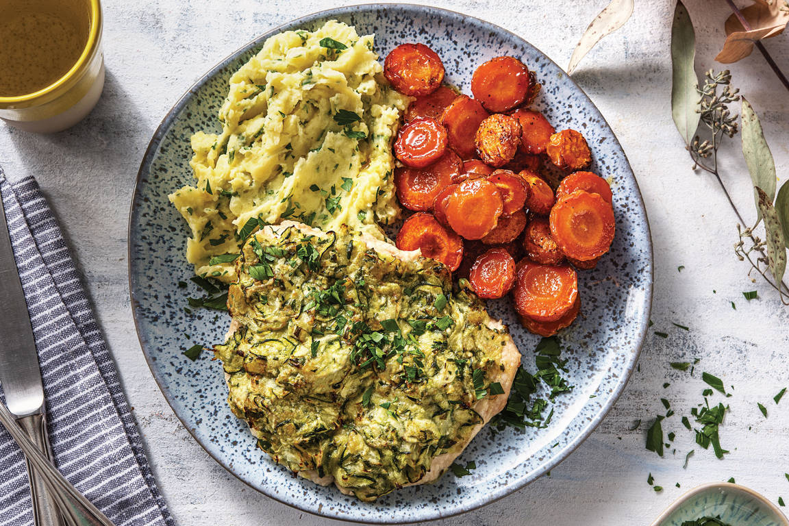 Cheesy Zucchini-Topped Chicken