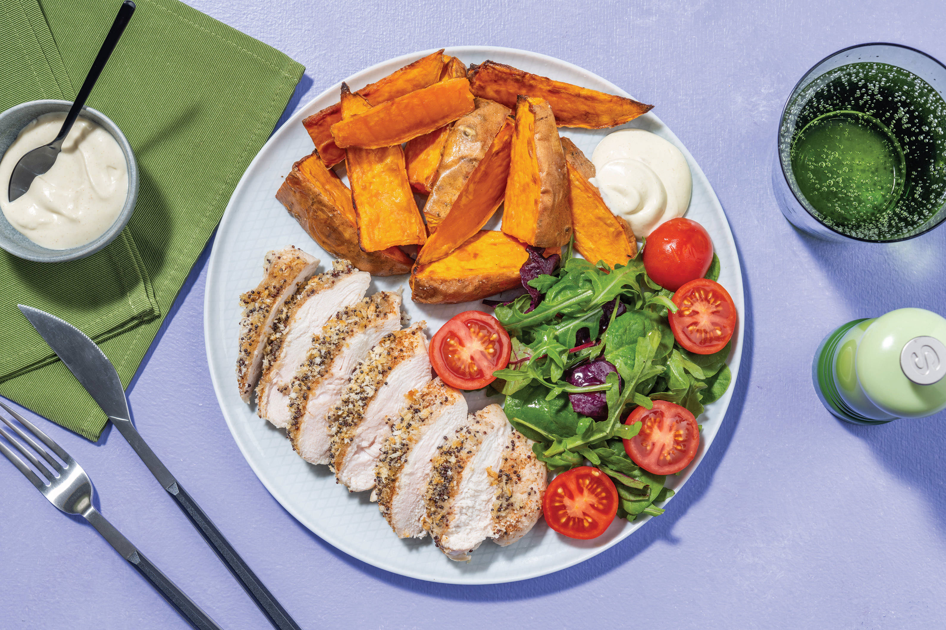 Mustardy Crumbed Salmon
