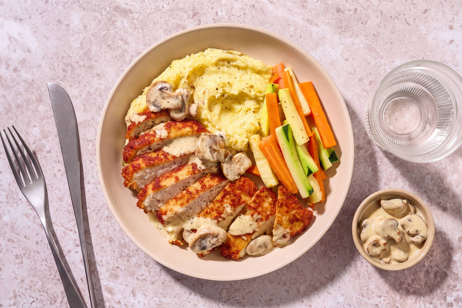 Chicken Jägerschnitzel & Dijon Mushroom Sauce