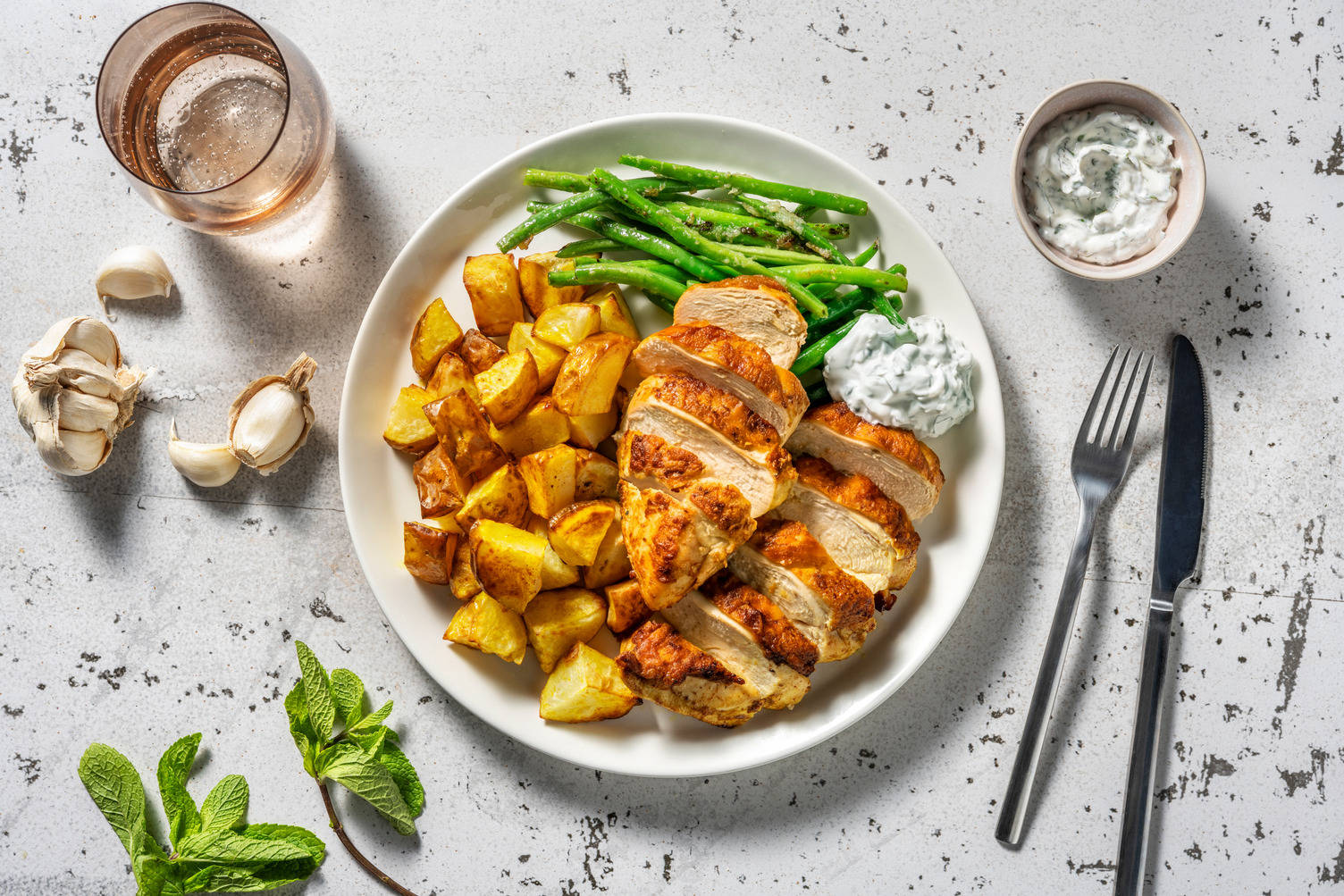 Double Curried Chicken Breast and Roast Potatoes