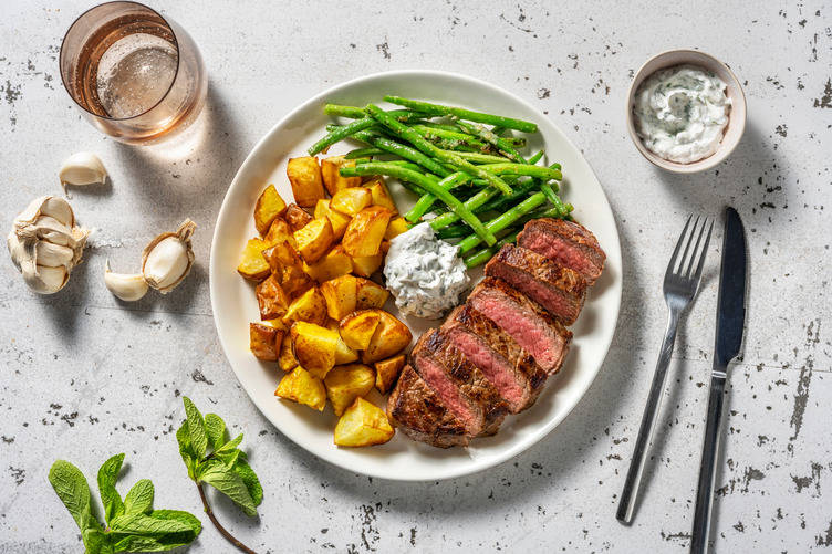 Curried Rump Steak and Roast Potatoes