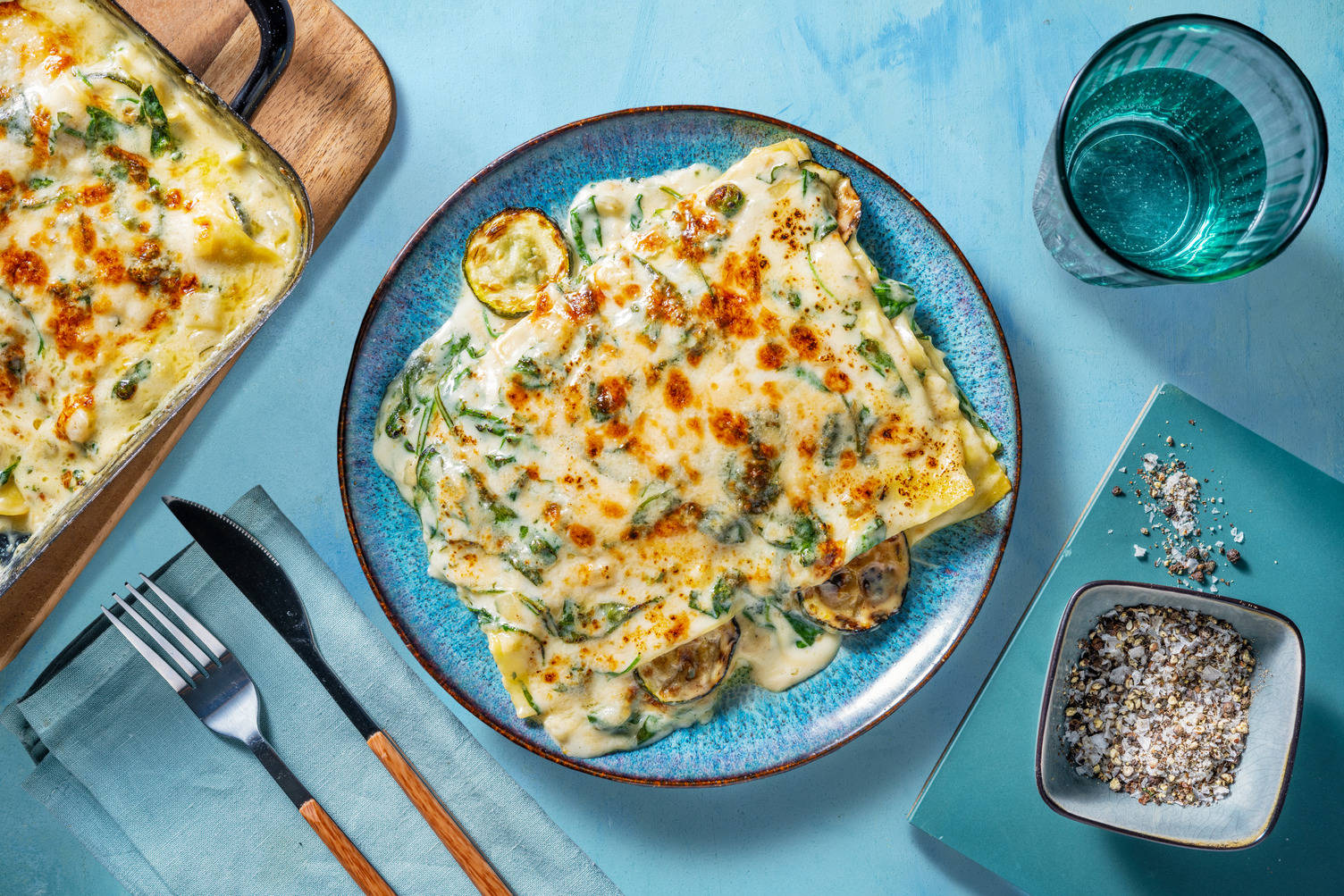 Romige lasagne met courgette