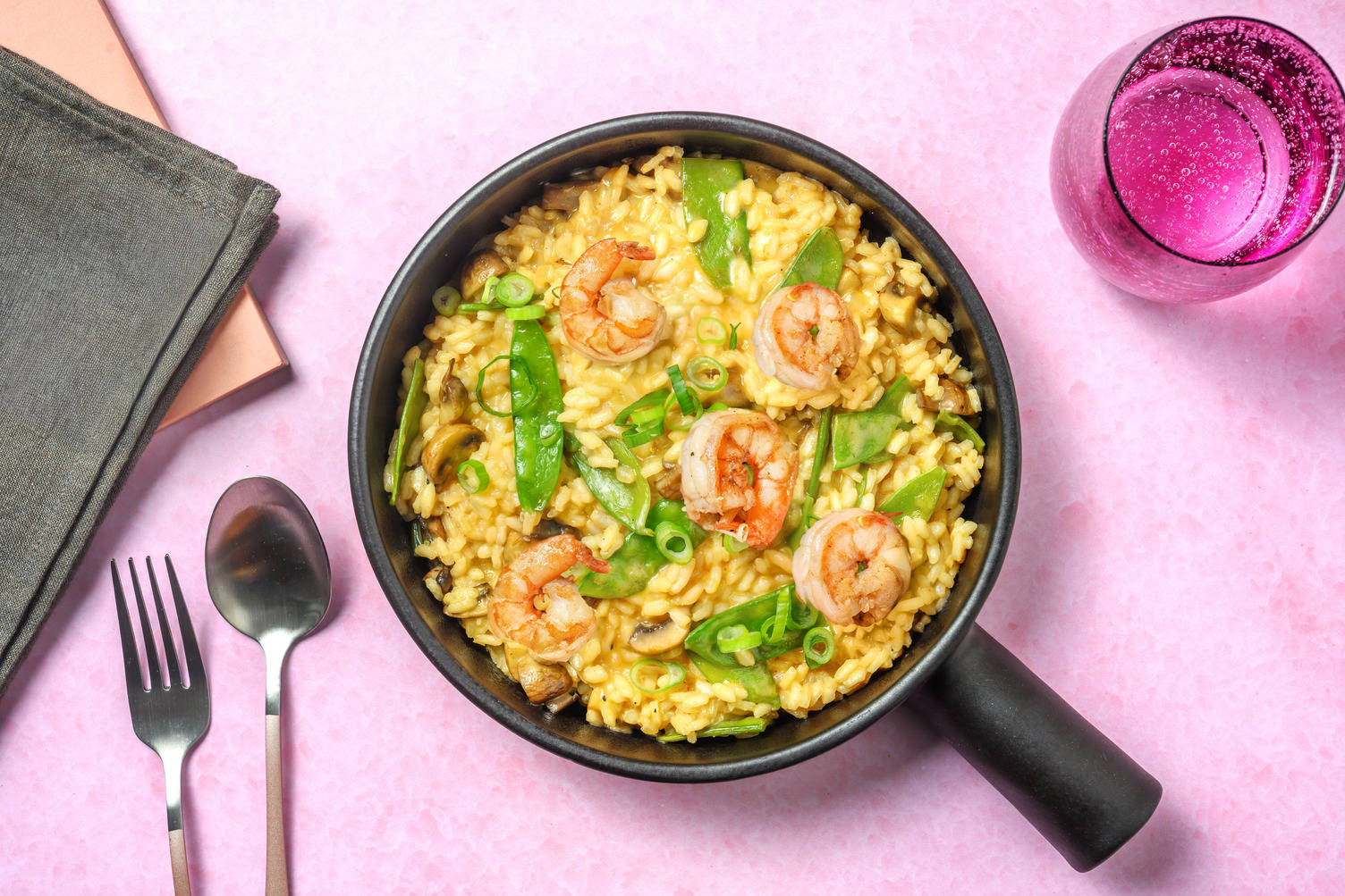 One Pot: Thai-Curry-Risotto mit Garnelen
