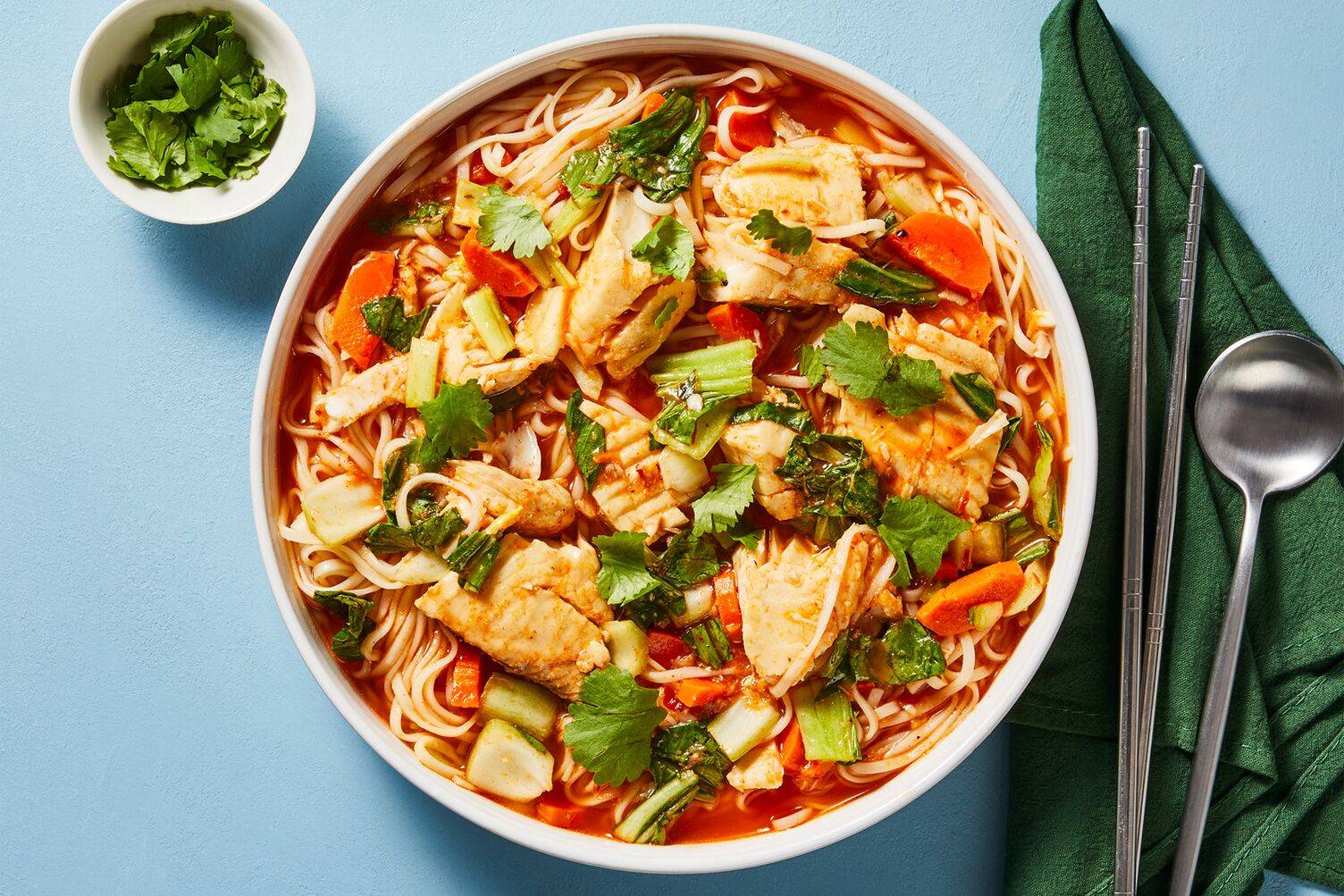Soupe Tom Yum au tilapia super rapide