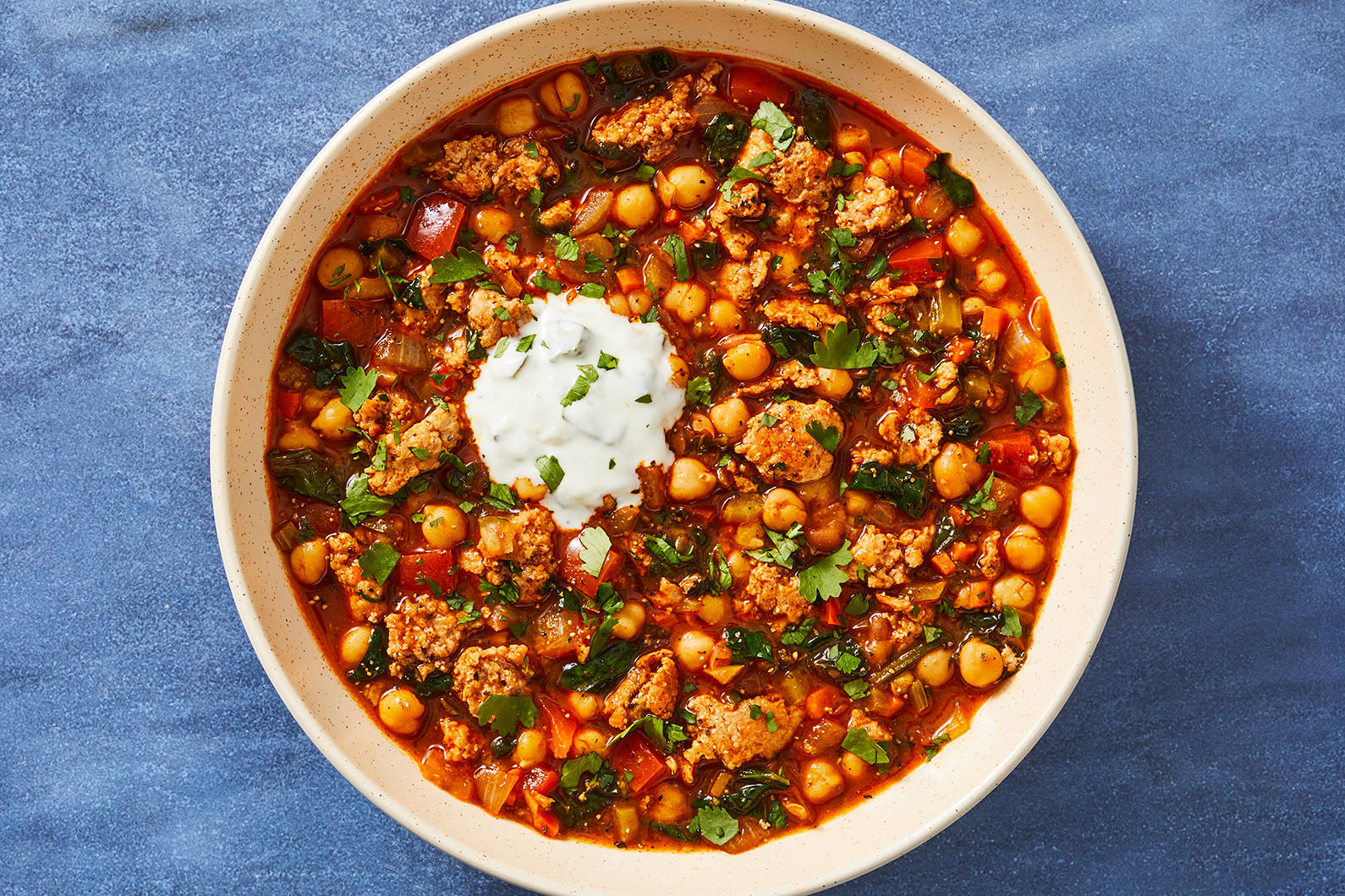 Ragoût de bœuf et de pois chiches aux épices marocaines