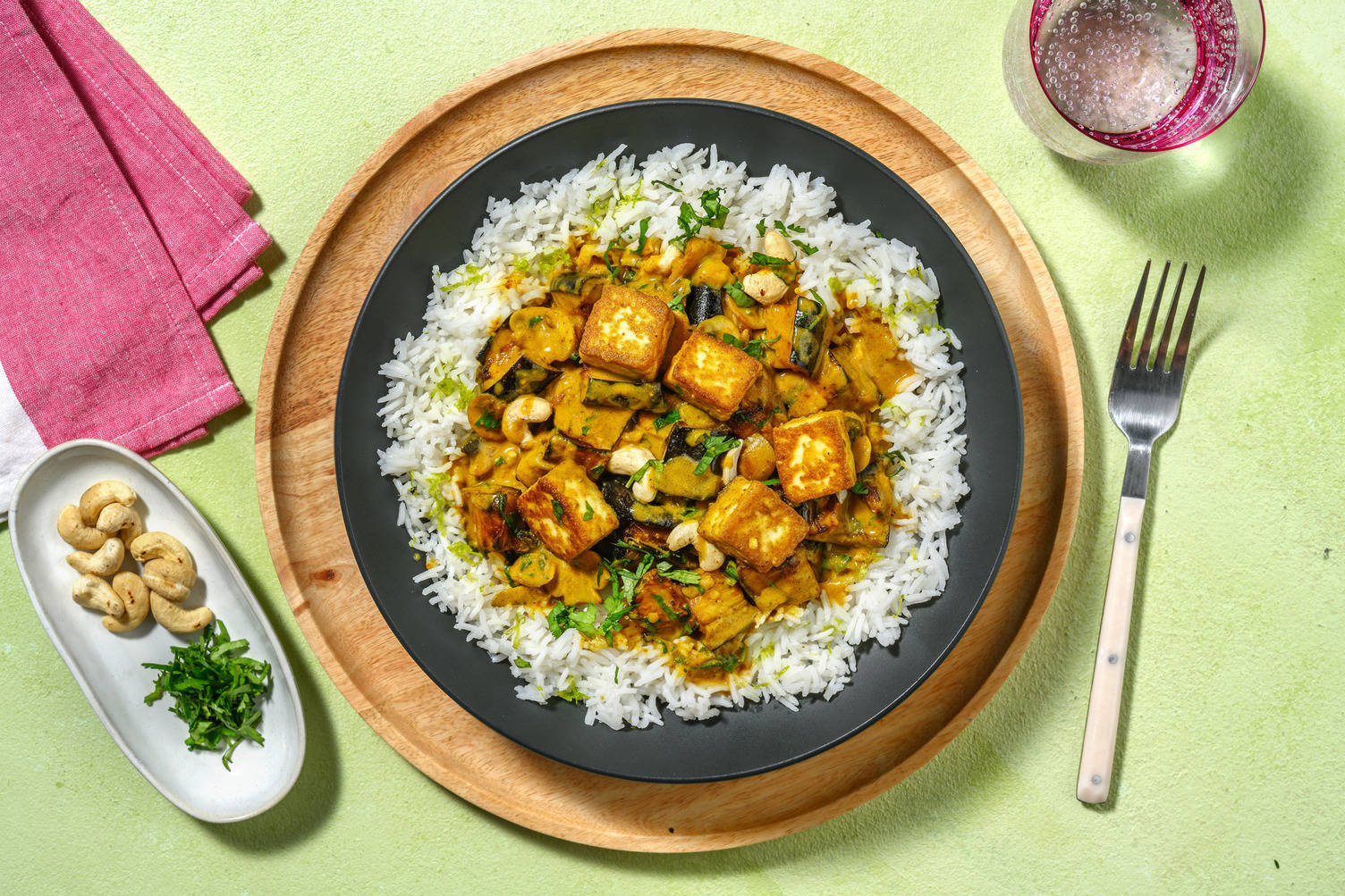 Korma Style Mushroom Curry with Paneer