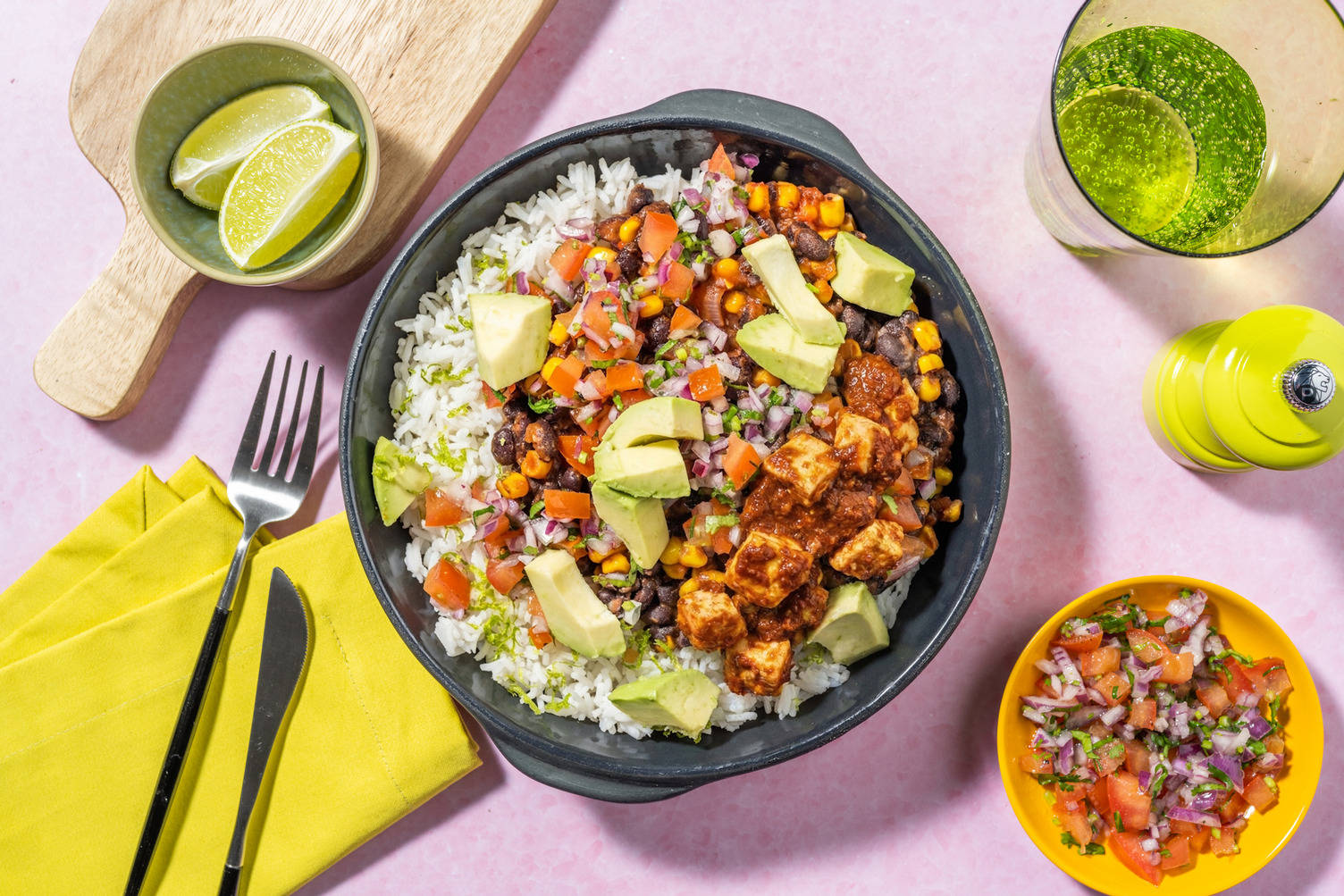 Chipotle Black Bean Burrito Bowl with Irish Chicken
