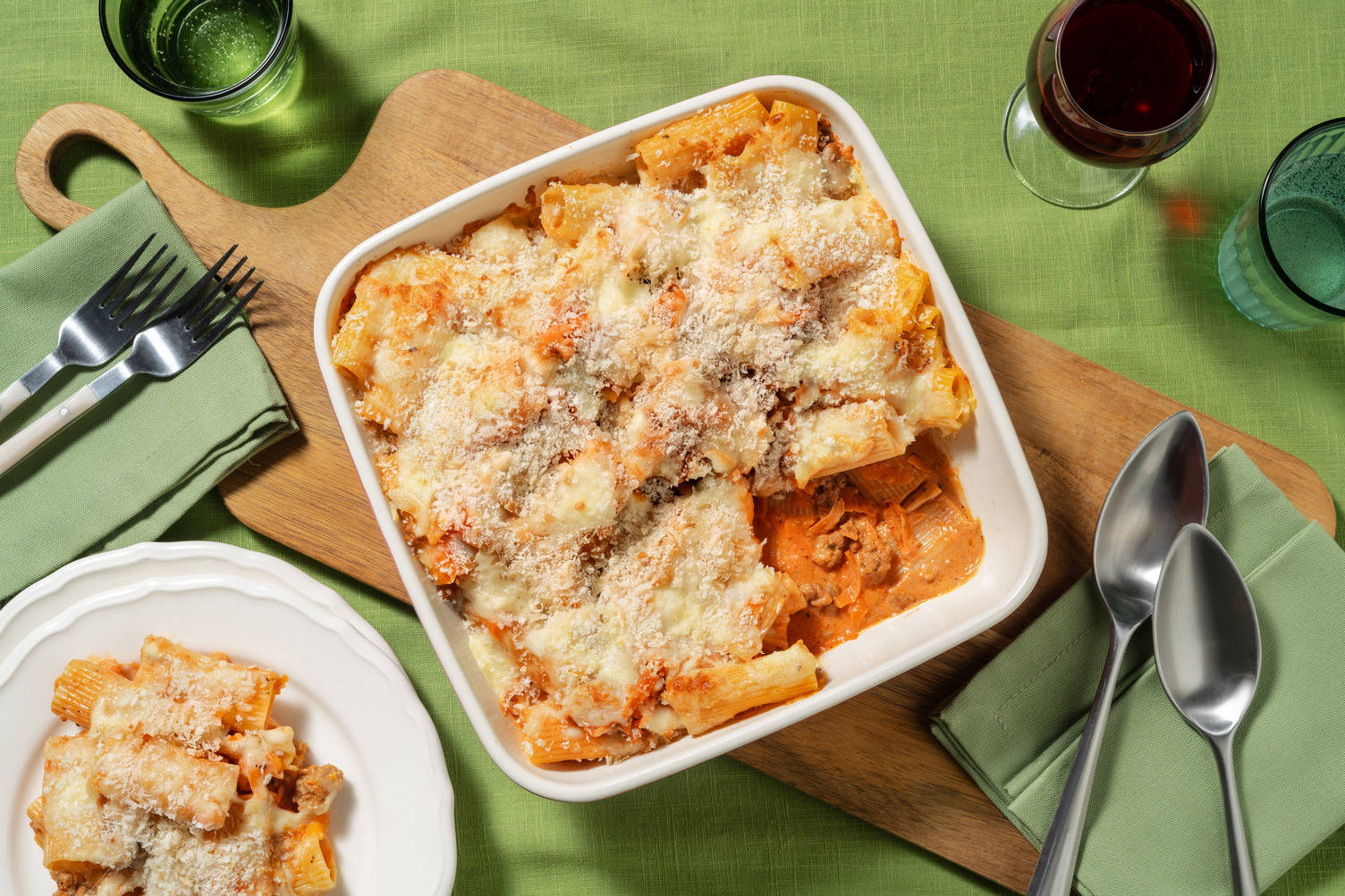Rigatoni-Auflauf mit Bio Rinderhack