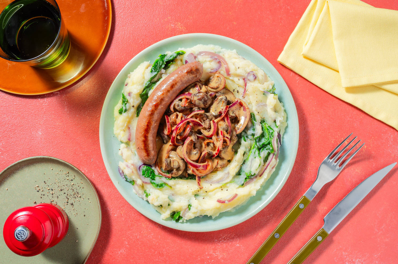Pork Sausage with Celeriac 'Stamppot'