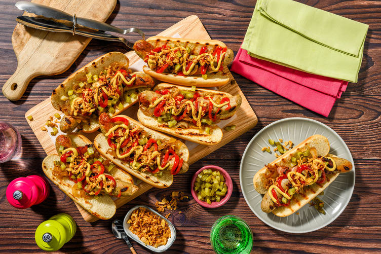American-Style Hotdogs with Brandt & Levie Sausages