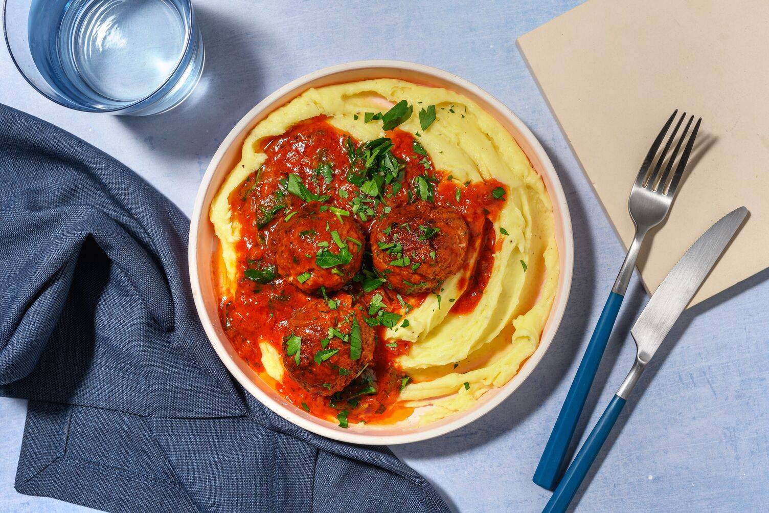 Beef Meatballs and Creamy Mash