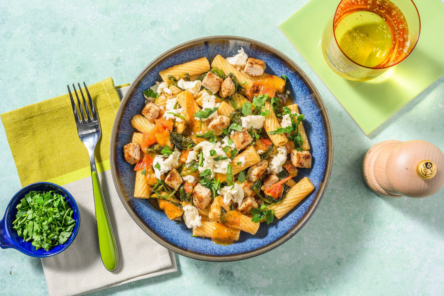 Chicken and Mozzarella Rigatoni