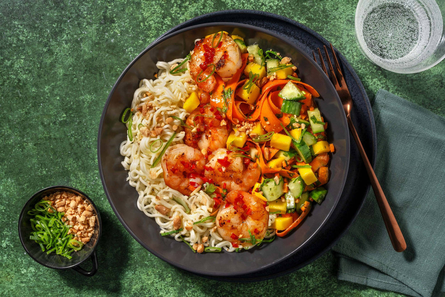 Vietnamesisk nudelsallad med räkor