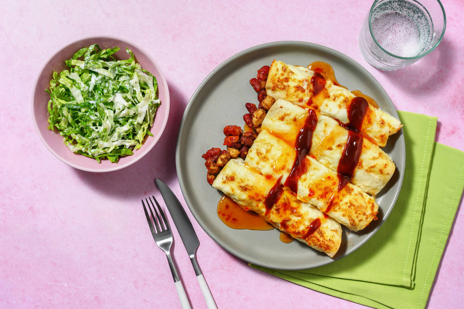 BBQ Bean Enchiladas with Irish Chicken