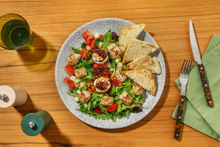 Warm Goat's Cheese and Apple Salad with Irish Chicken