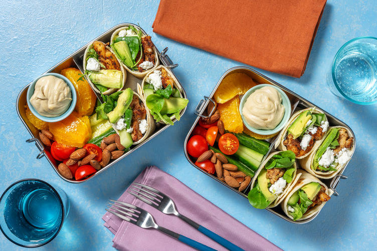 Lunch Box with Chicken & Avocado Wraps