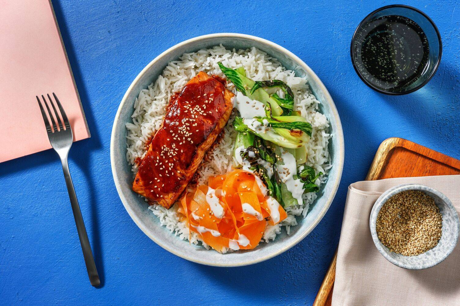 Korean Style Salmon Bibimbap