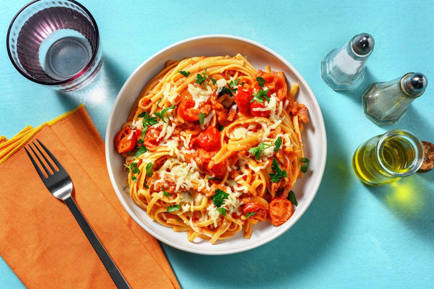 Double Bacon and Cheese Linguine