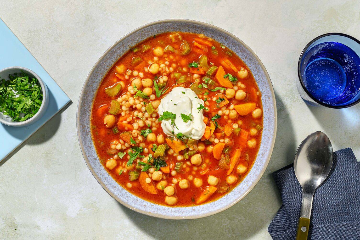 Berkoukes : couscous perlé & pois chiches
