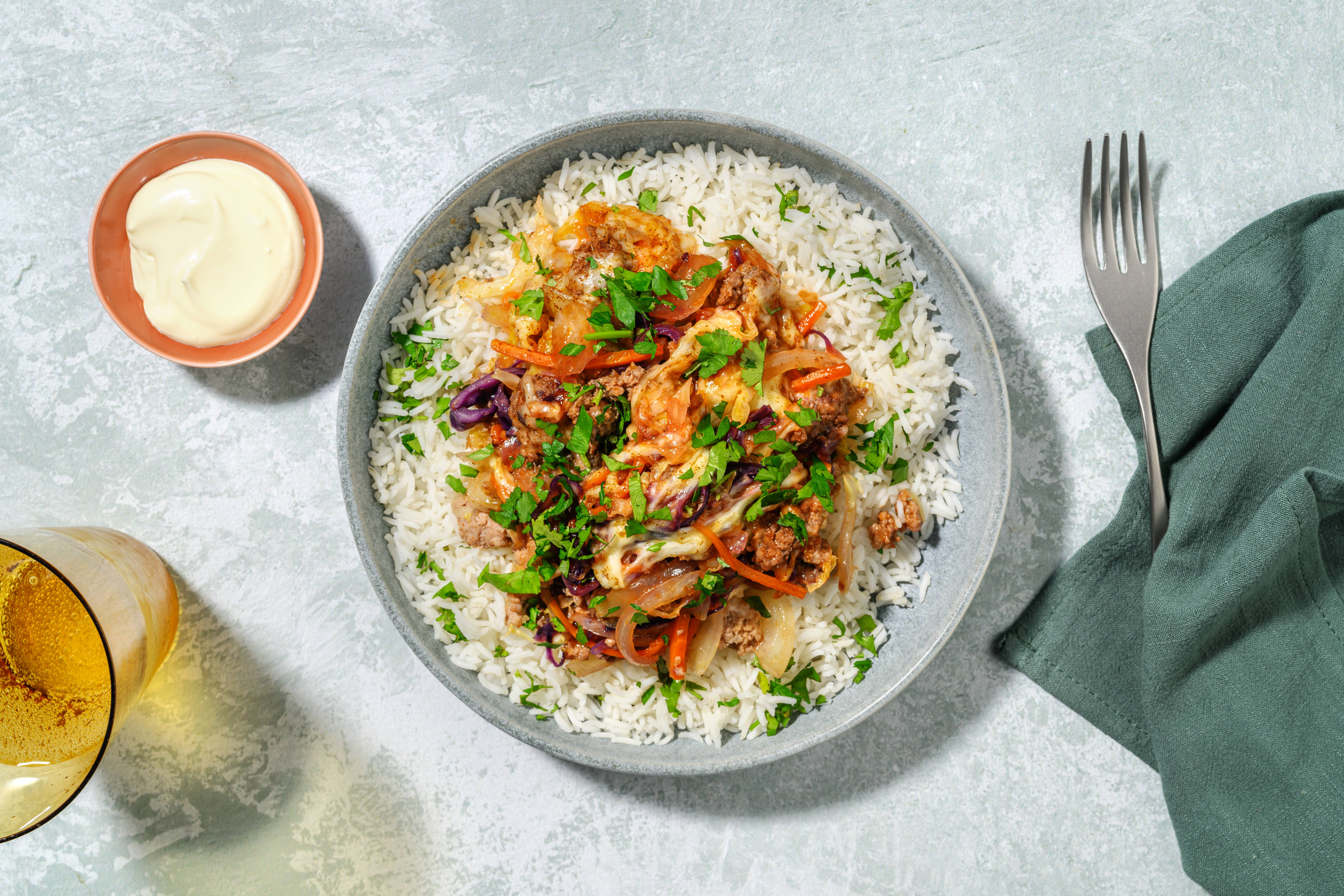 Käsige Hackpfanne Tex-Mex-Style & doppelt Hack