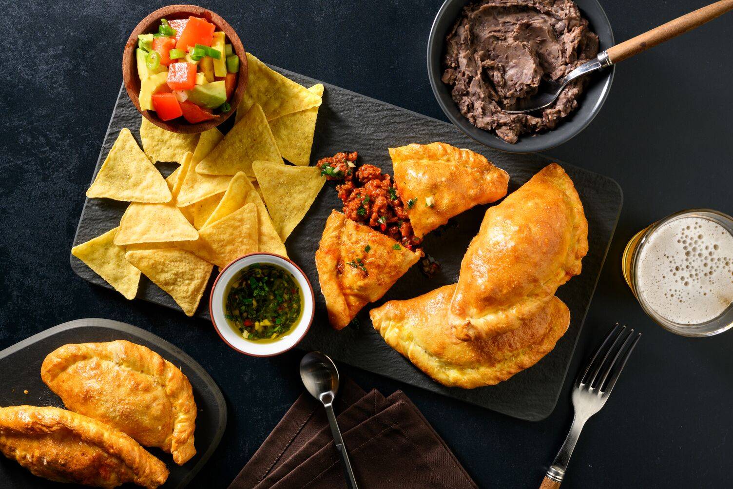 Texmex-empanadas og chimichurri