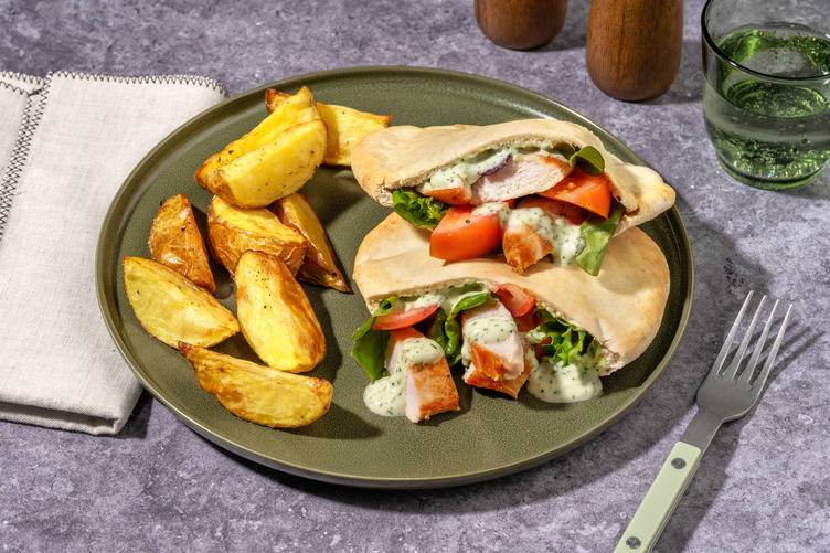 Zingy Lemon Pepper Haloumi Pita Pockets