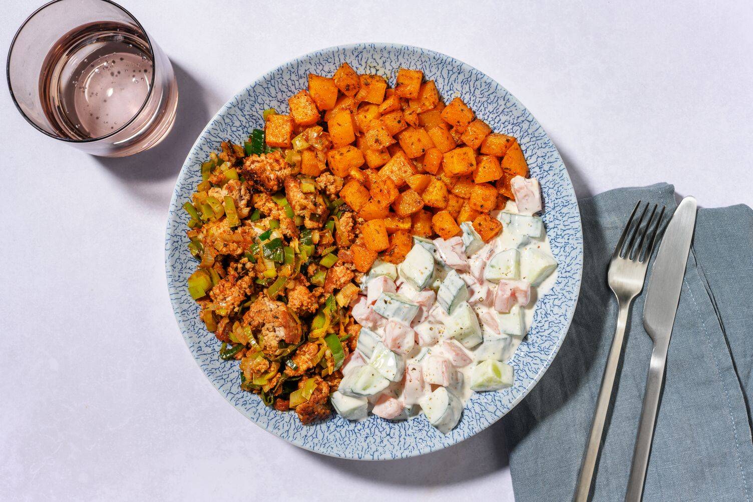 Harissa Butternut and Lean Beef Bowl