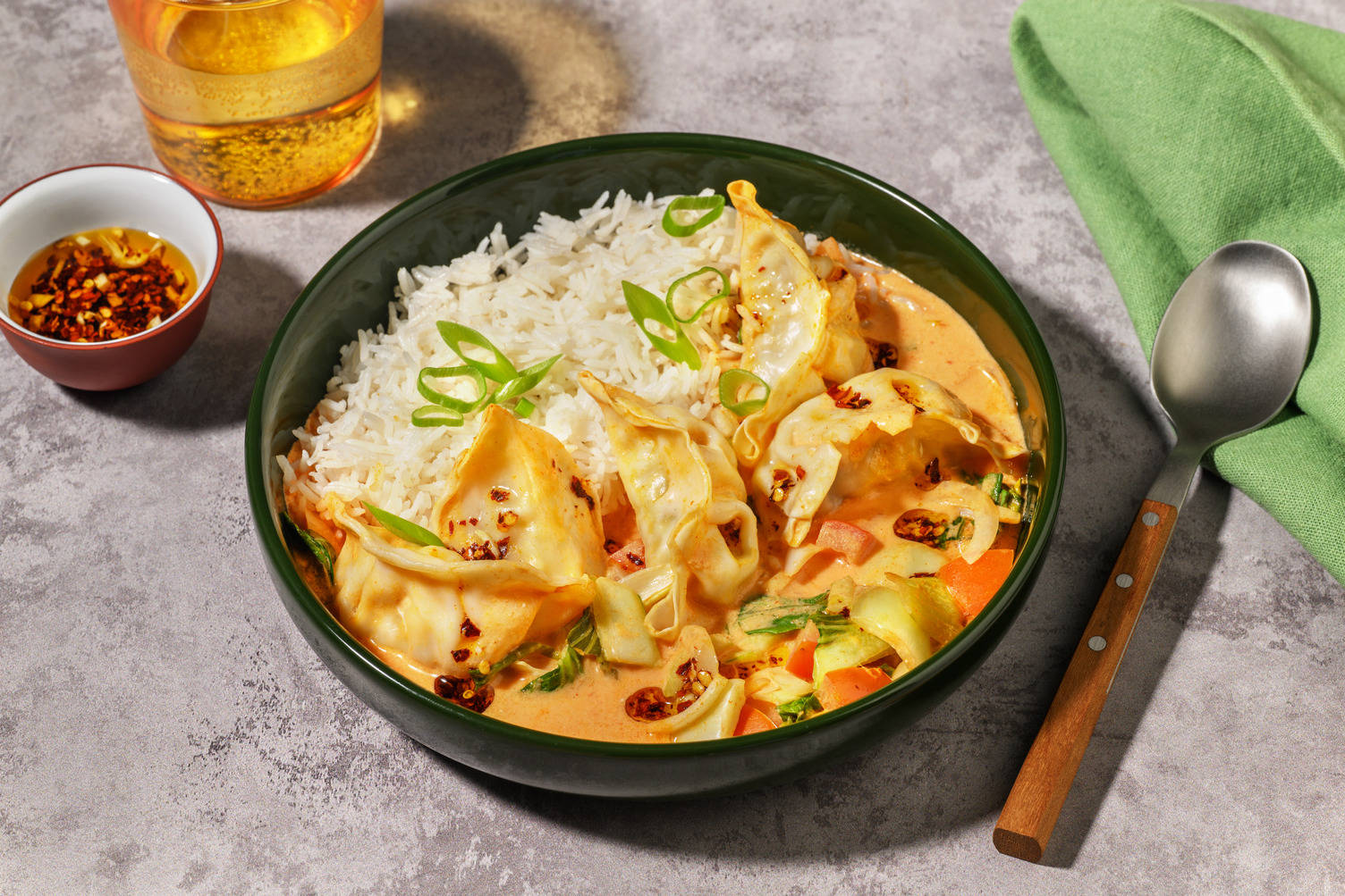 Thailandske karrydumplings 