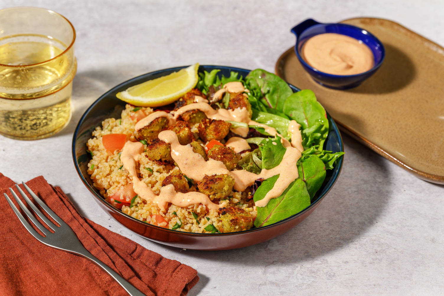Mediterranean Style Double Falafel Bowl