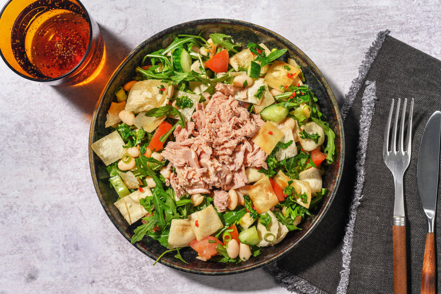Chimichurri doppelt Tuna Salad mit Butterbohnen
