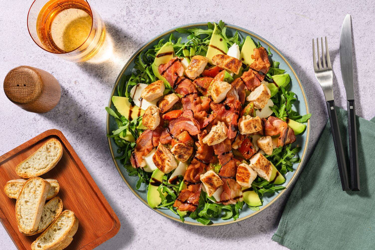 Caprese Salad with Bacon with Irish Chicken