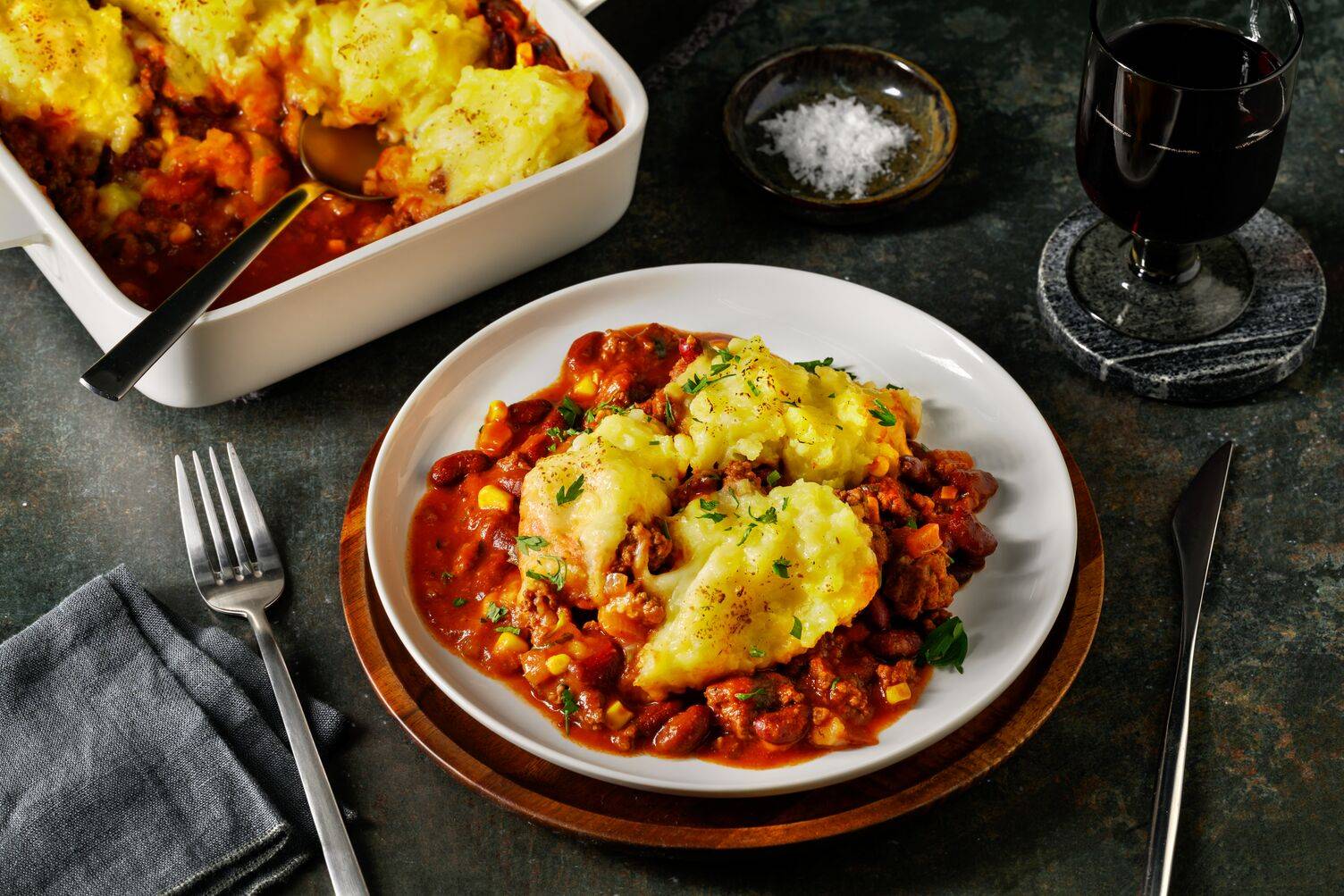Cowboy-Casserole mit Bio-Rinderhack