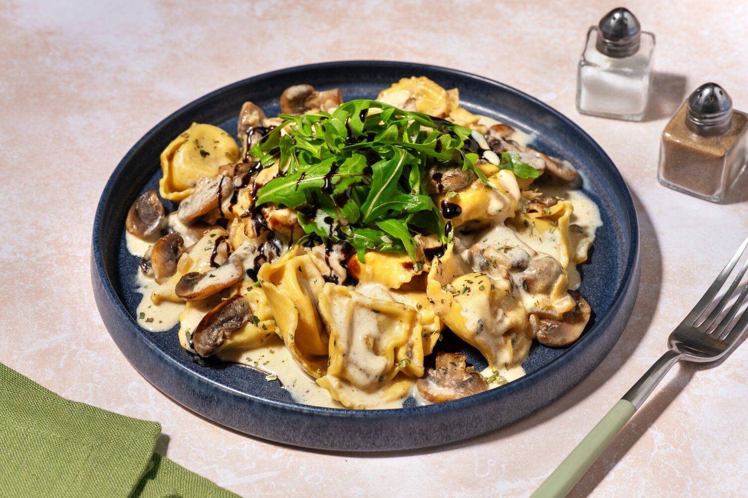 Creamy Mushroom, Spinach & Ricotta Tortelloni
