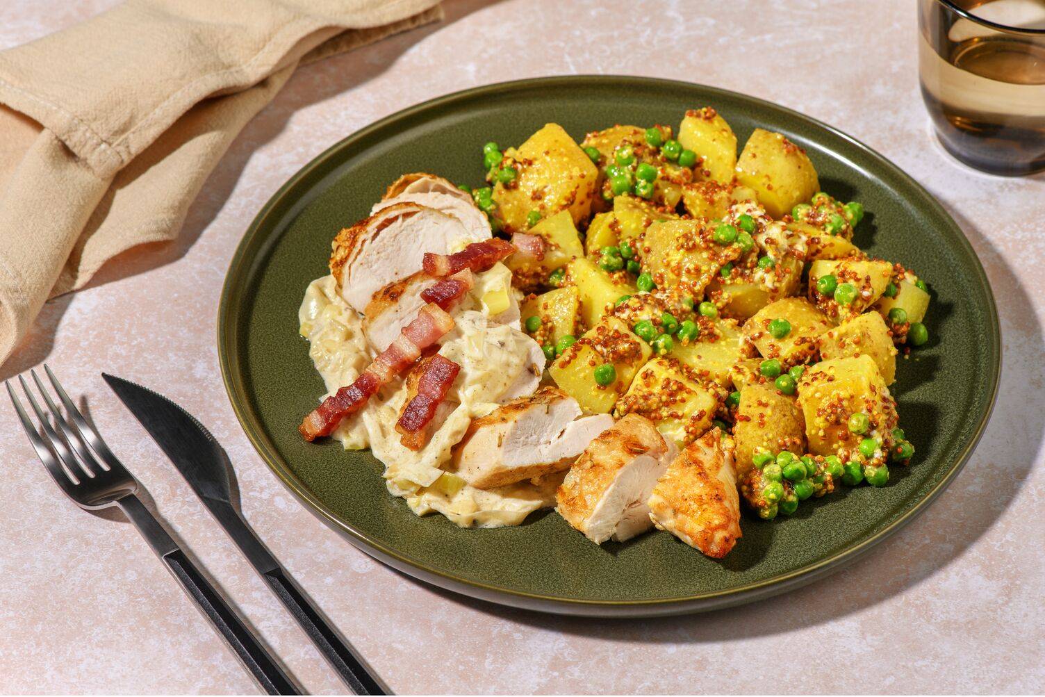 Baked Rosemary Chicken in Bacon & Leek Sauce