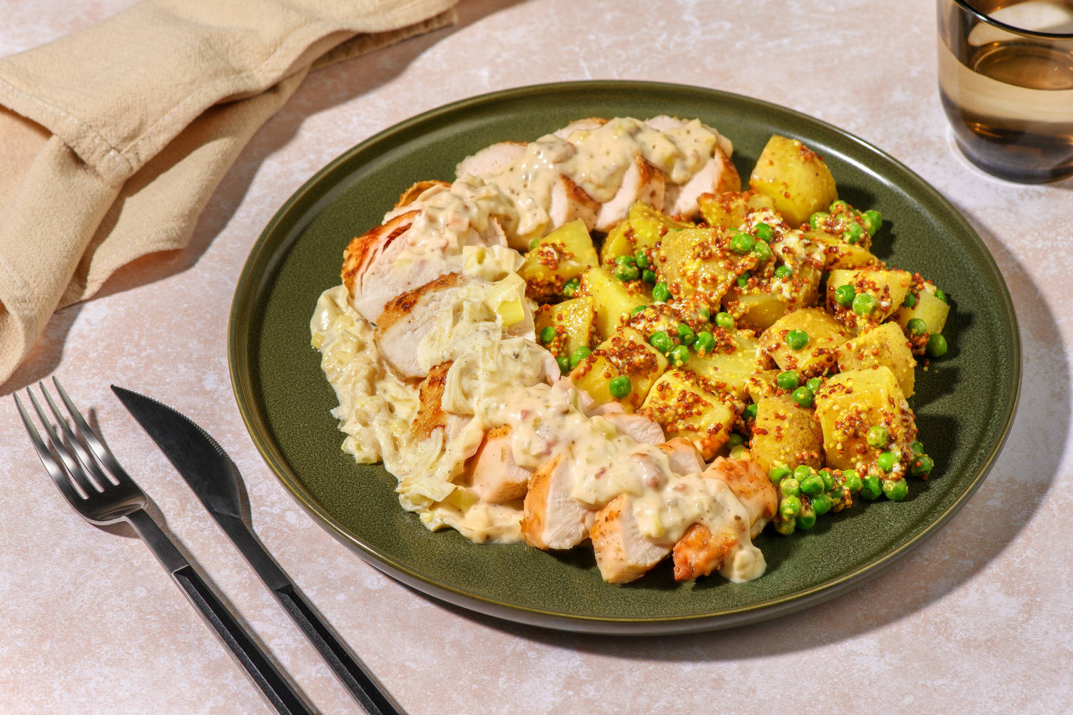 Double Baked Rosemary Chicken in Leek Sauce