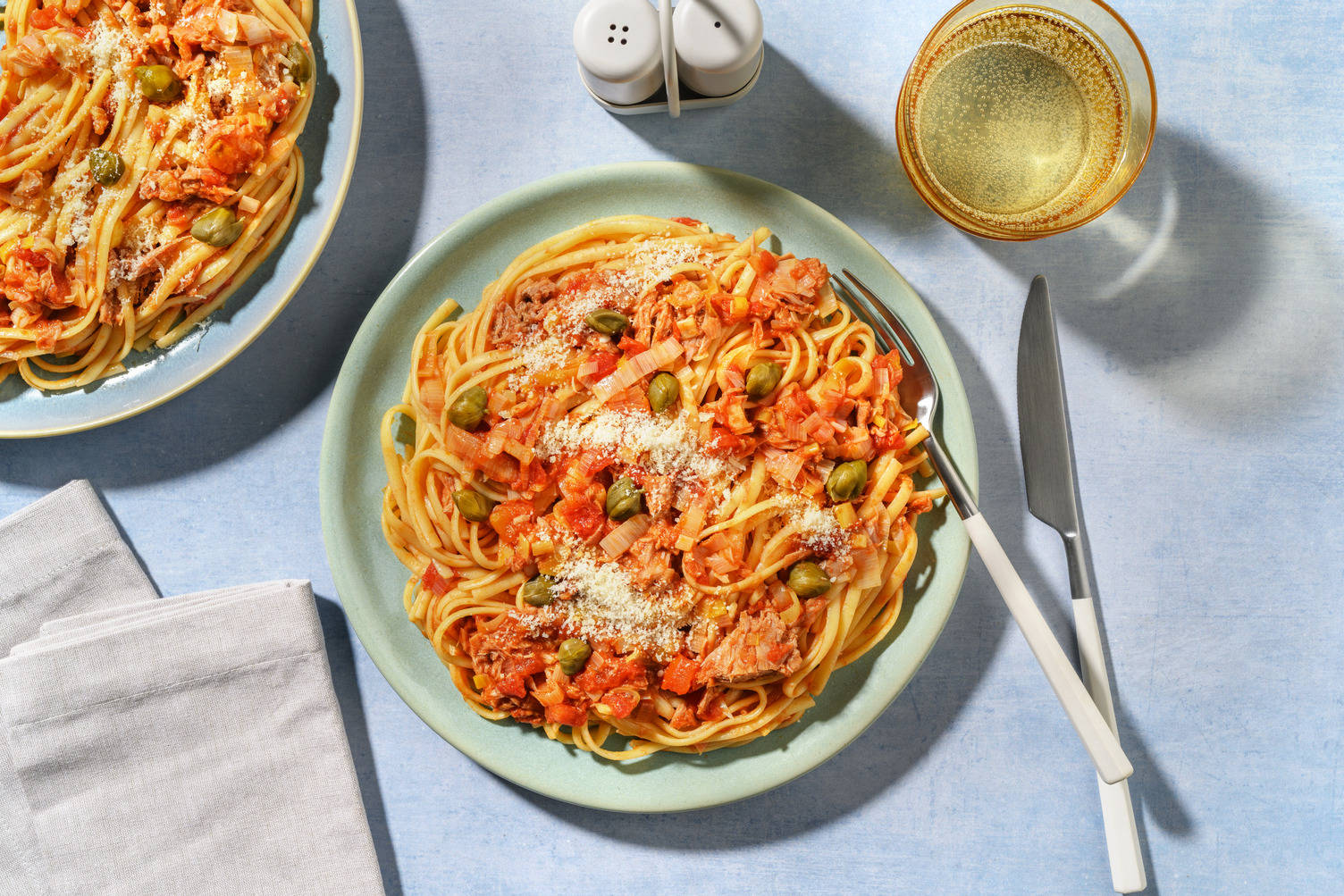 Frische Linguine mit Thunfisch 