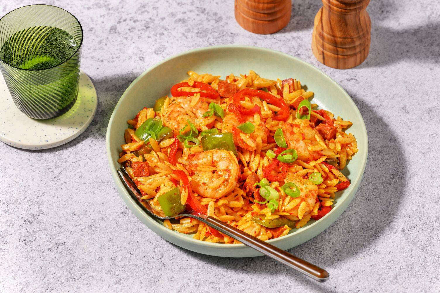 Jambalaya: Kreolische Garnelen-Chorizo-Pfanne
