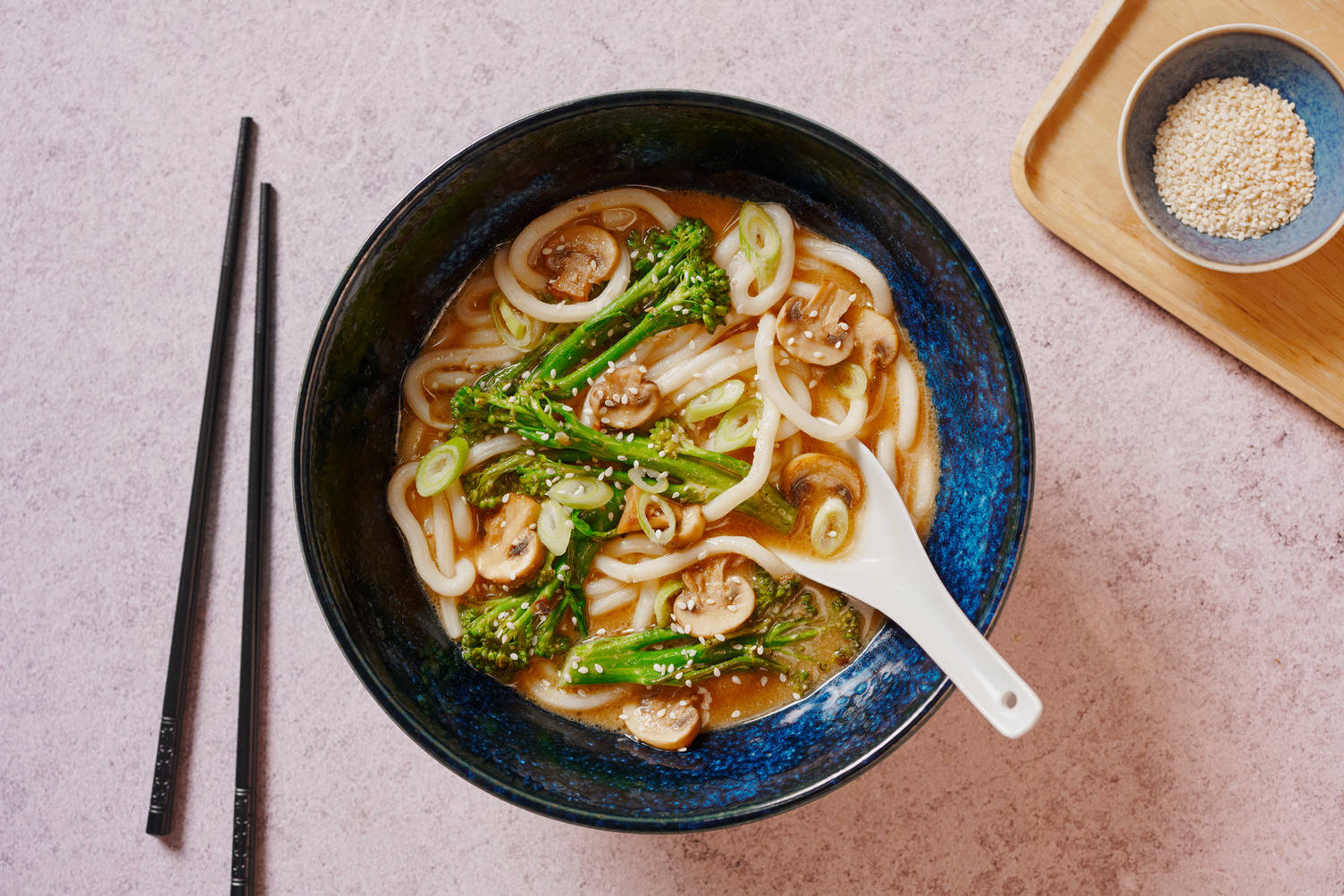 [UMAMI] Sopp og udonnudler i kremet misosaus