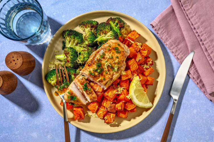 Chicken Breast and Lemony Garlic Chive Butter